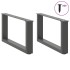 Patas de mesa centro forma U 2uds acero antracita 70x(30-31)