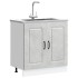 Mueble bajo para fregadero Kalmar gris hormigón 80x46x81,5