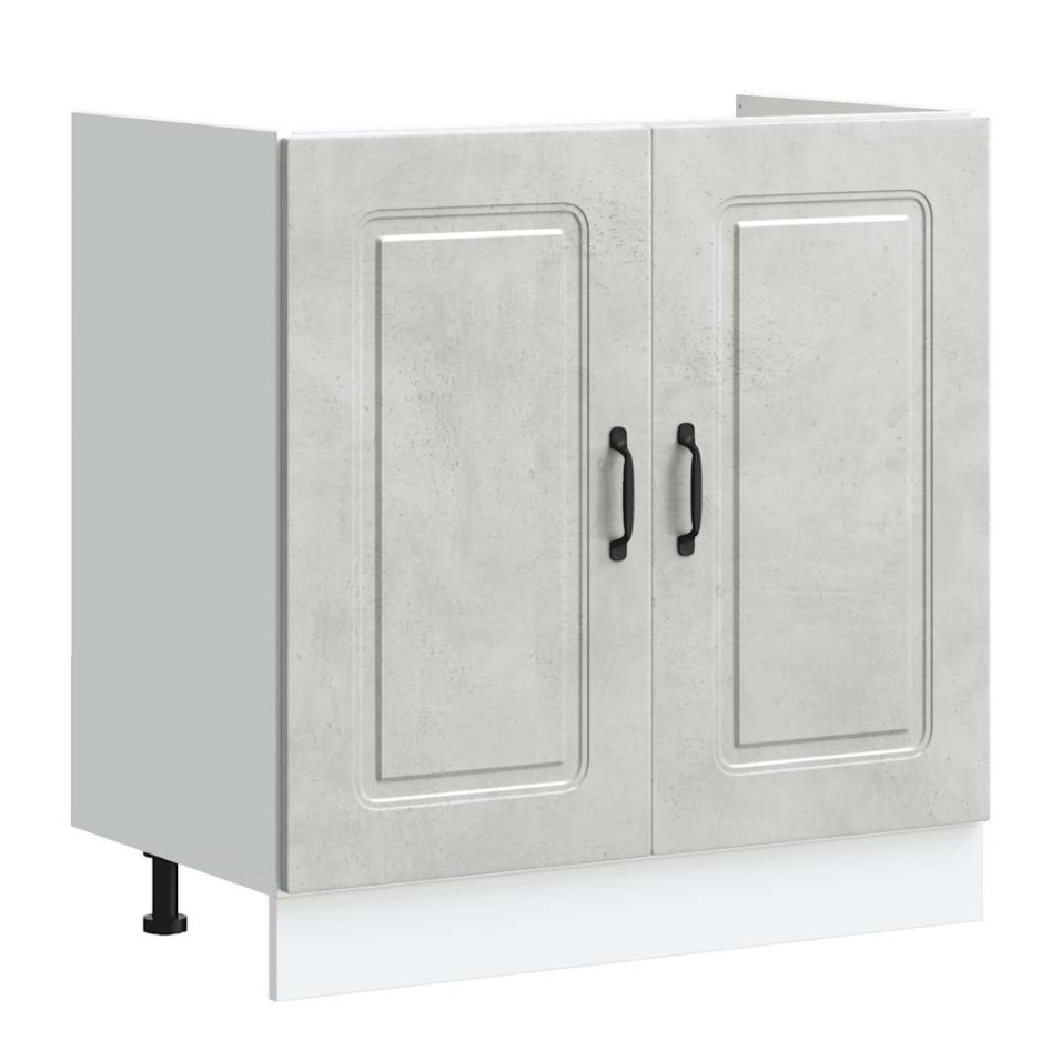 Mueble bajo para fregadero Kalmar gris hormigón 80x46x81,5