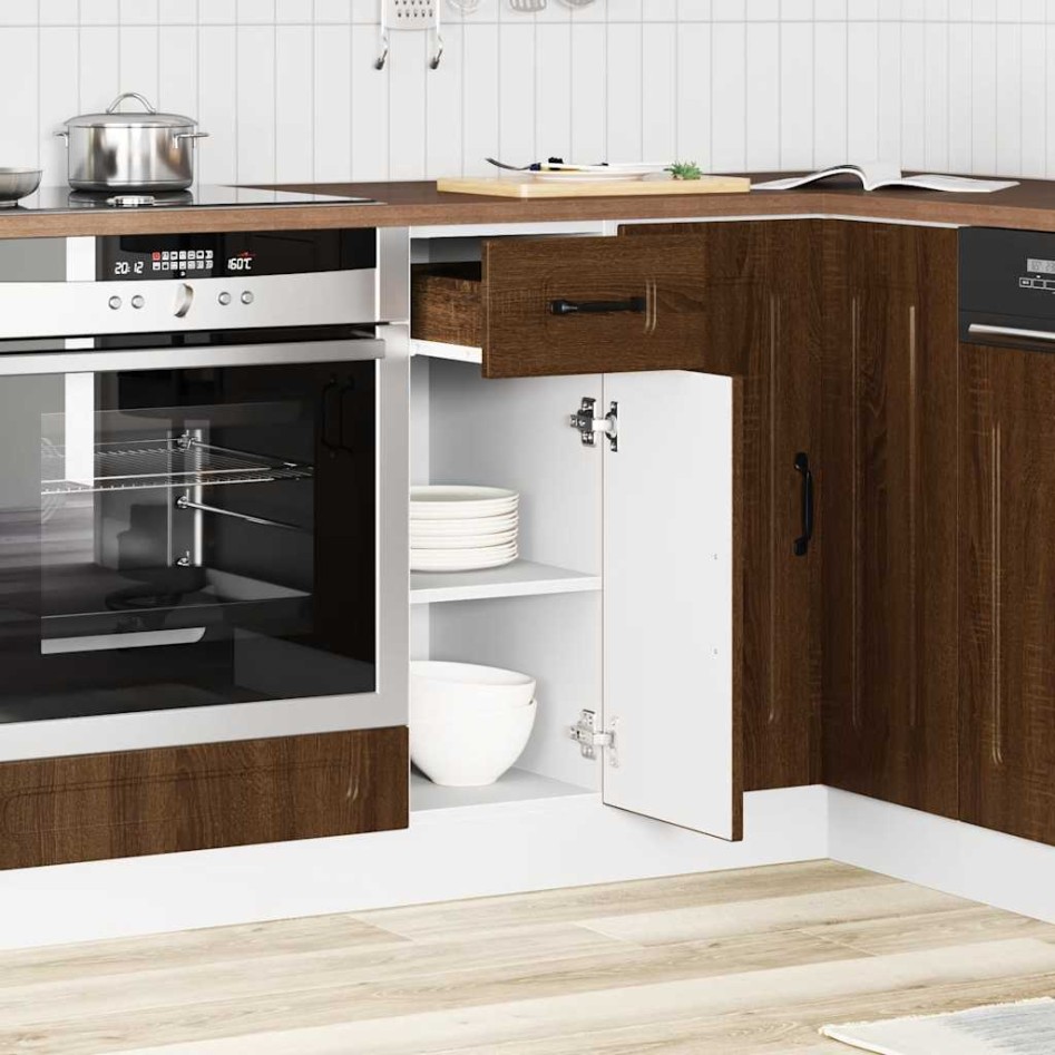 Mueble bajo de cocina Kalmar madera ingeniería de roble