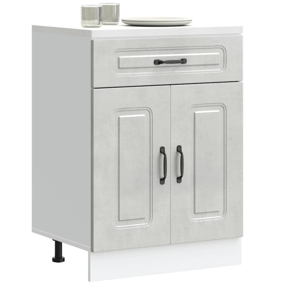 Mueble bajo de cocina Kalmar madera de ingeniería gris