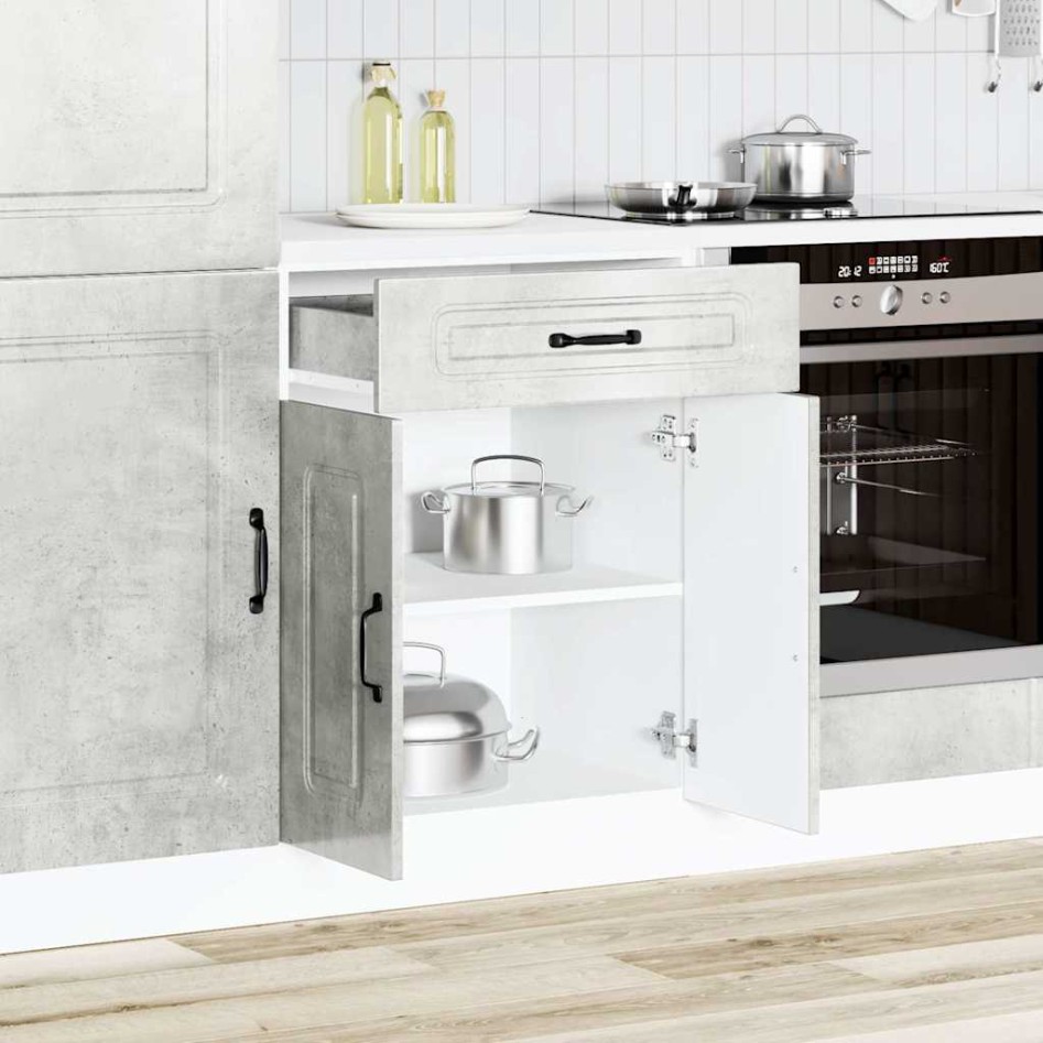Mueble bajo de cocina Kalmar madera de ingeniería gris
