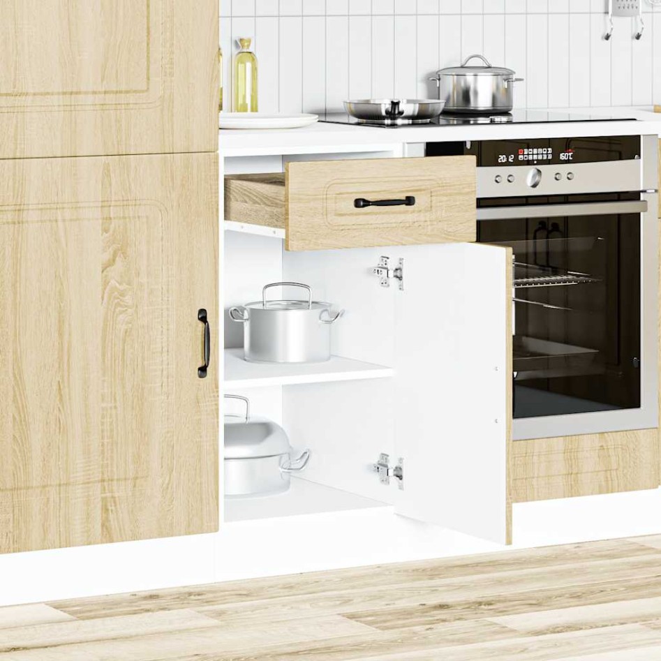Mueble bajo de cocina Kalmar madera ingeniería de roble