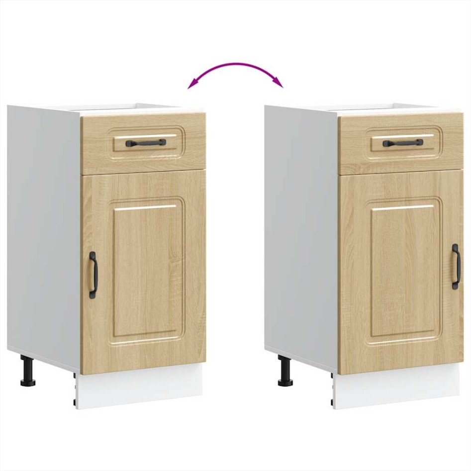 Mueble bajo de cocina Kalmar madera ingeniería de roble