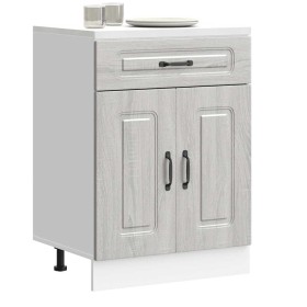 Mueble bajo de cocina Kalmar gris sonoma madera de