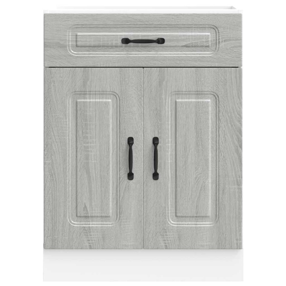 Mueble bajo de cocina Kalmar gris sonoma madera de