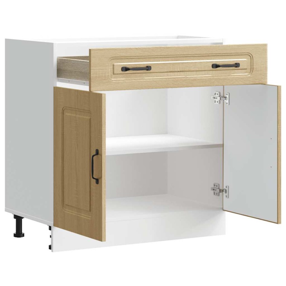Mueble bajo de cocina Kalmar madera ingeniería de roble