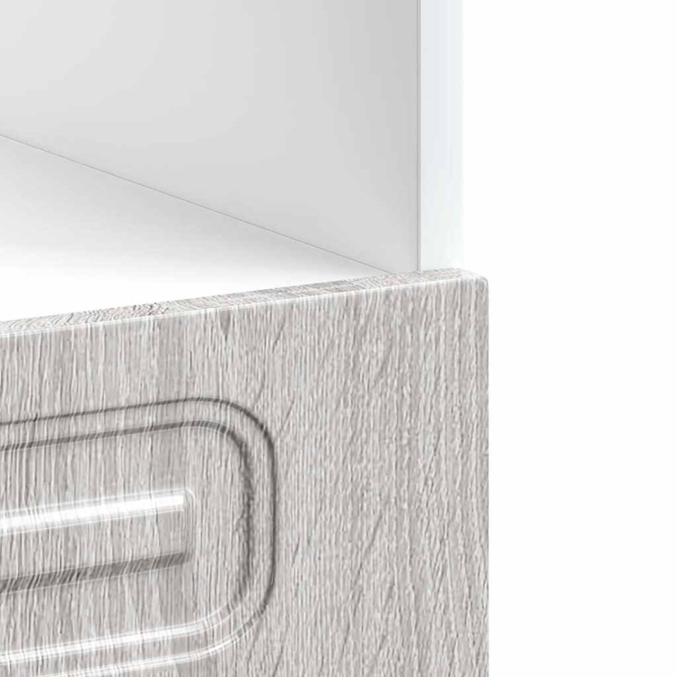 Mueble de horno Kalmar gris sonoma madera