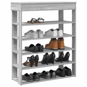 Mueble zapatero madera de ingeniería gris sonoma 80x30x98