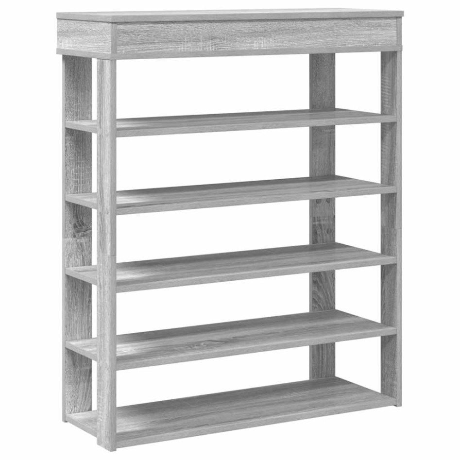 Mueble zapatero madera de ingeniería gris sonoma 80x30x98