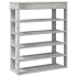 Mueble zapatero madera contrachapada gris hormigón 80x30x98
