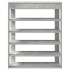 Mueble zapatero madera contrachapada gris hormigón 80x30x98