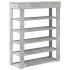 Mueble zapatero madera contrachapada gris hormigón 80x30x98