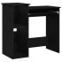 Escritorio con estantes contrachapada negro 84x40x78