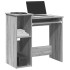 Escritorio con estantes contrachapada gris sonoma 84x40x78