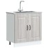 Mueble bajo para fregadero Kalmar gris sonoma 80x46x81,5