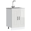 Mueble bajo para fregadero Kalmar blanco brillo 60x46x81,5 cm