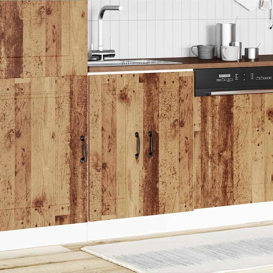 Mueble bajo para fregadero Kalmar madera vieja 60x46x81,5