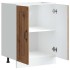 Mueble bajo para fregadero Kalmar madera vieja 60x46x81,5