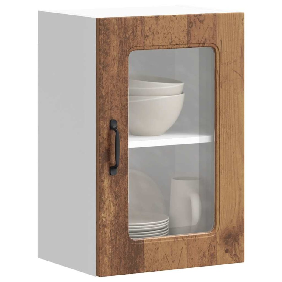 Armario pared cocina puerta de cristal Kalmar madera
