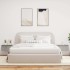 Mesitas de noche de pared con luces LED 2 uds gris