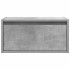 Mesitas de noche de pared con luces LED 2 uds gris