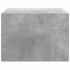 Mesitas de noche de pared con luces LED 2 uds gris