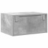 Mesitas de noche de pared con luces LED 2 uds gris