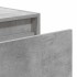 Mesitas de noche de pared con luces LED 2 uds gris
