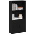 Estantería de madera de ingeniería roble negro 60x24x120
