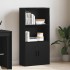 Estantería de madera de ingeniería roble negro 60x24x120