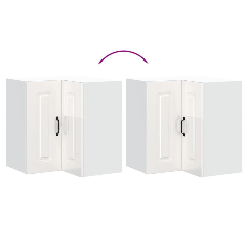 Armario de cocina de esquina pared Kalmar blanca de alto