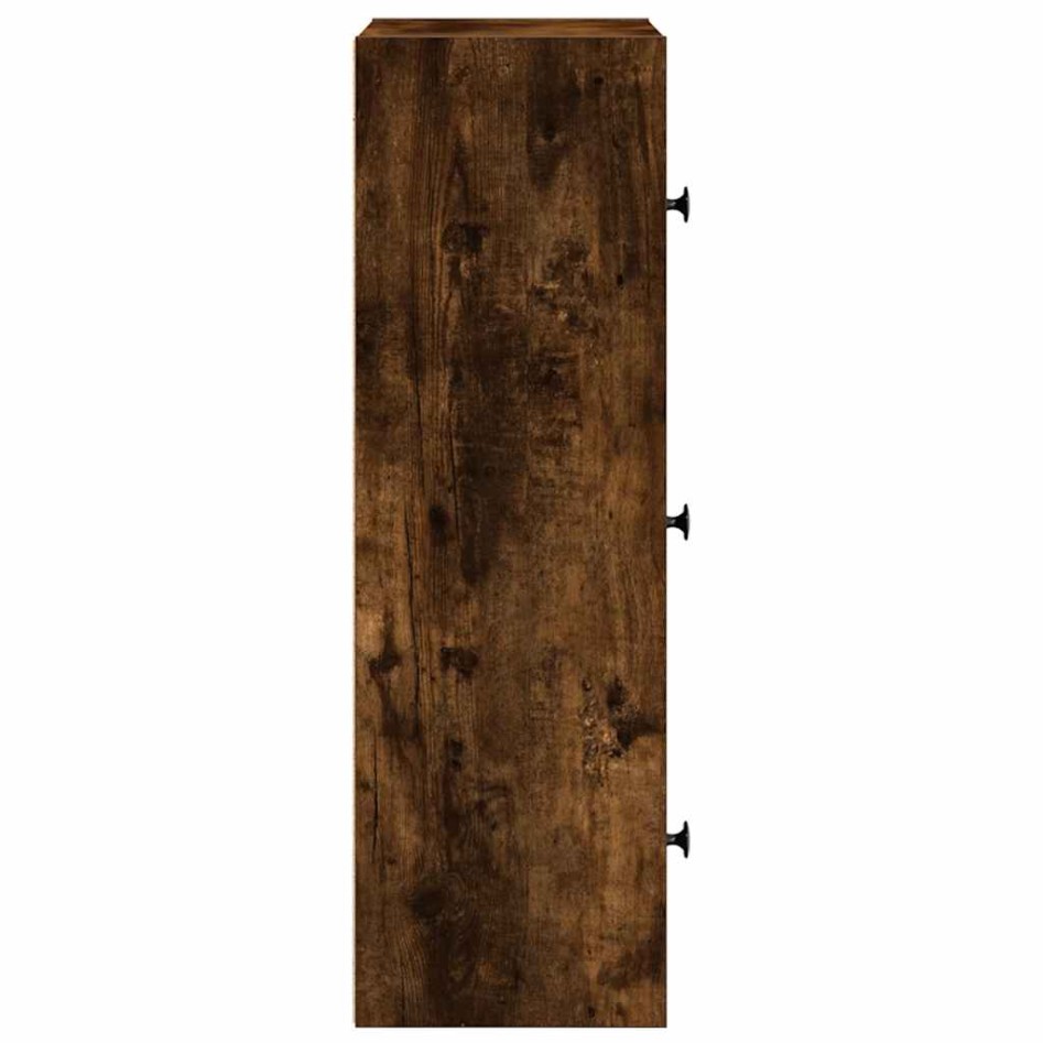 Estantería madera de ingeniería roble ahumado 40x24x77