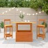 Mesa de jardín madera maciza de pino marrón cera 100x50x75