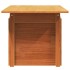 Mesa de jardín madera maciza de pino marrón cera 100x50x75