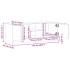 Mueble de TV madera contrachapada artisan roble 102x35x36,5