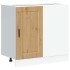 Mueble bajo de cocina porto roble artesano madera