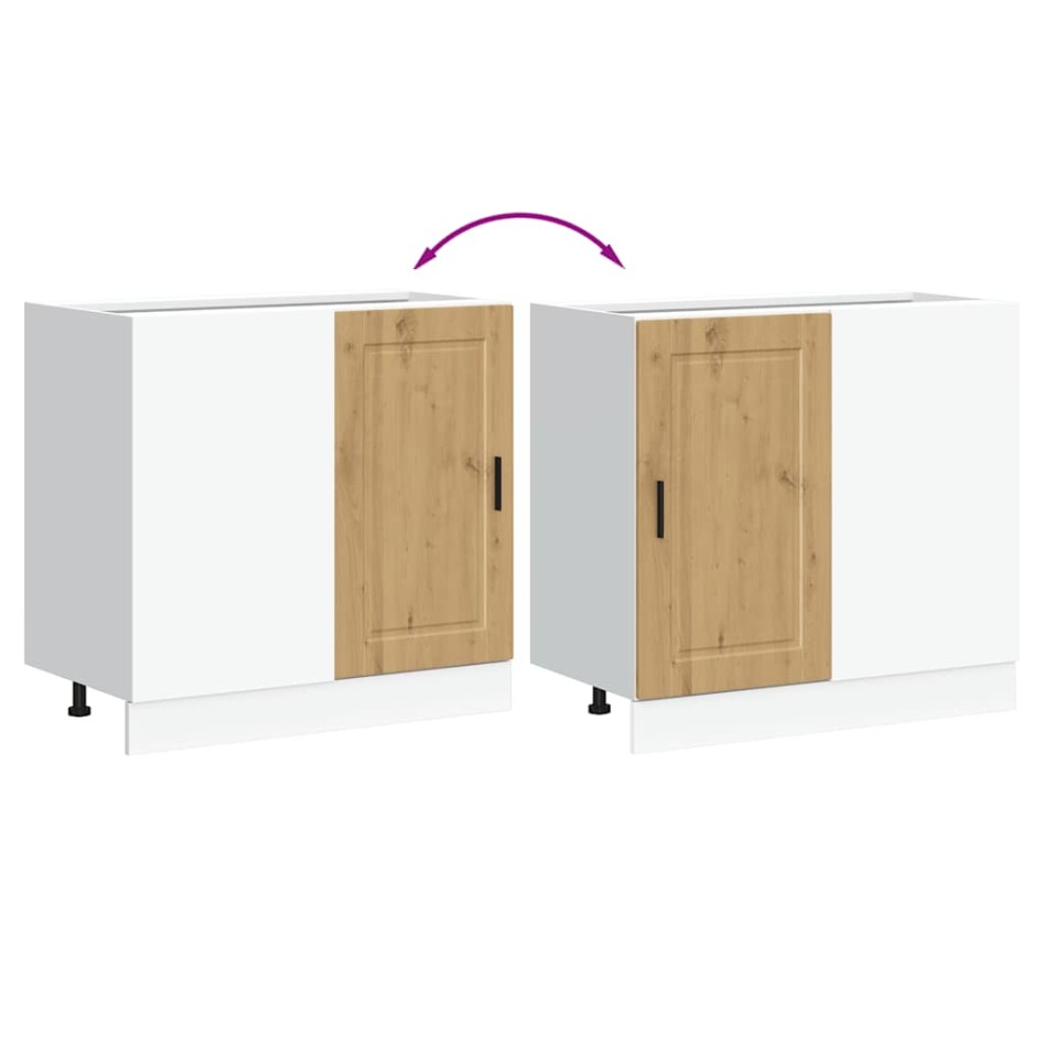 Mueble bajo de cocina porto roble artesano madera