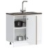 Mueble bajo de cocina porto roble marrón madera