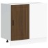 Mueble bajo de cocina porto roble marrón madera