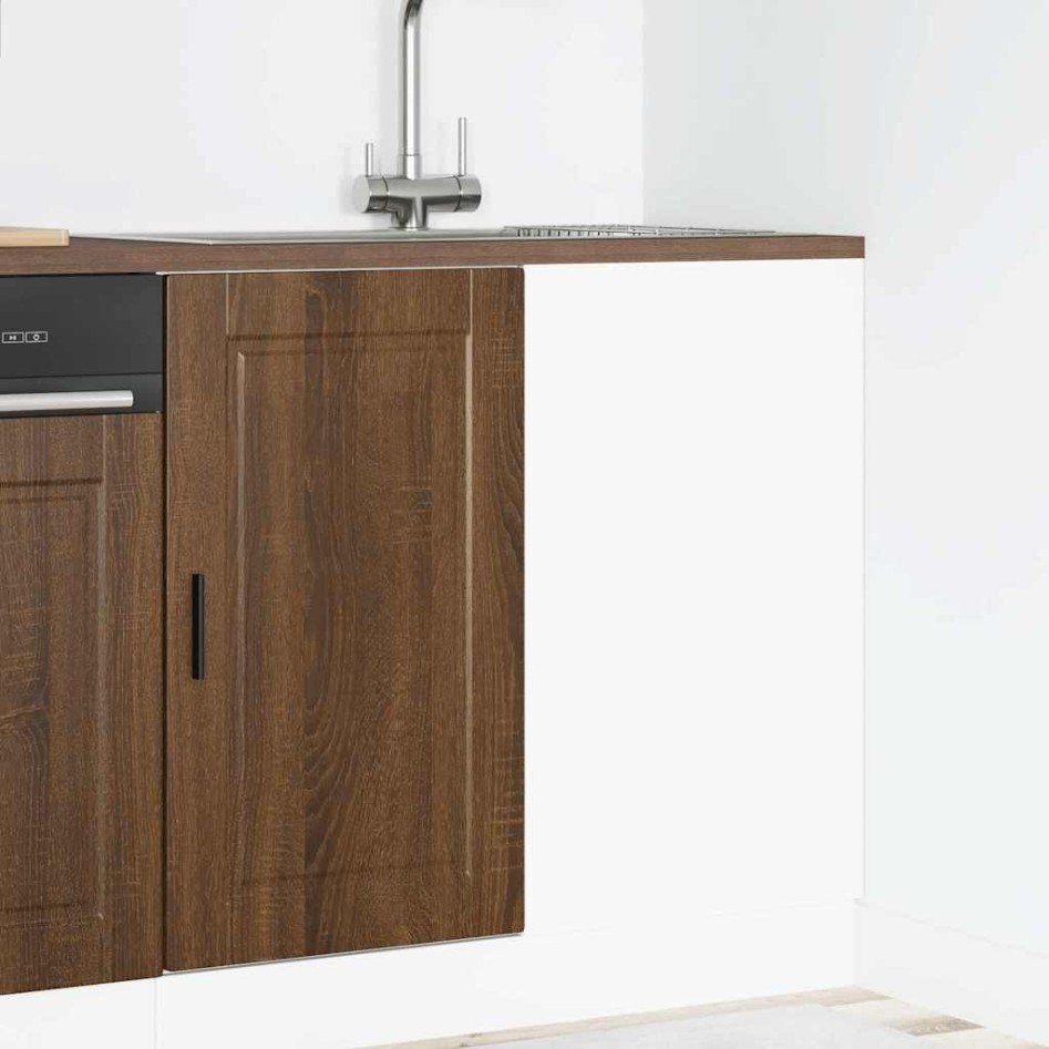Mueble bajo de cocina porto roble marrón madera