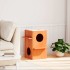 Casa para gatos cera marrón 43x43x60 cm madera maciza
