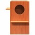 Casa para gatos cera marrón 43x43x60 cm madera maciza