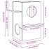 Casa para gatos madera maciza pino 43x43x60