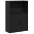 Librería de madera contrachapada roble negro 60x24x85