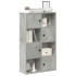 Estantería de madera de ingeniería gris hormigón 60x24x101,5