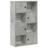 Estantería de madera de ingeniería gris hormigón 60x24x101,5