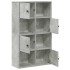 Estantería de madera de ingeniería gris hormigón 60x24x101,5