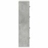 Estantería de madera de ingeniería gris hormigón 60x24x101,5