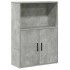 Estantería de madera de ingeniería gris hormigón 60x24x85